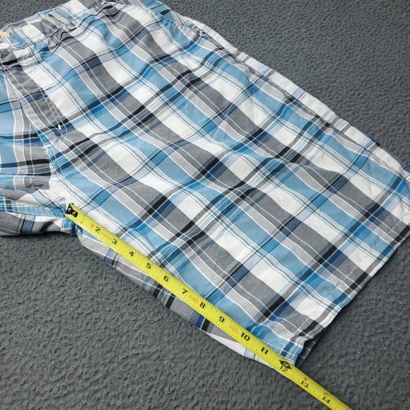 American Heritage Plaid Shorts Blue Gray Mens 40 Measured - Picture 6 of 7